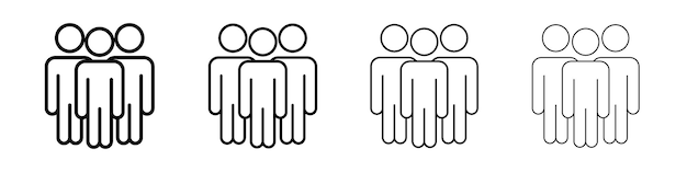 community icon linear logo isolated