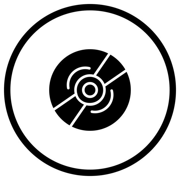 Compact Disk Vector Icon Design Illustration