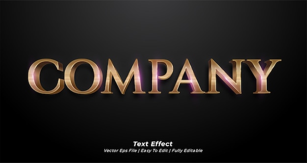 company text effect editable 3d text style