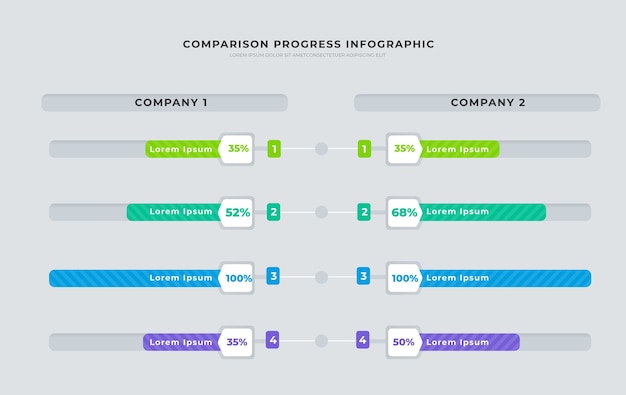 Comparison chart infographic concept