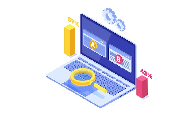 comparison concept in flat design