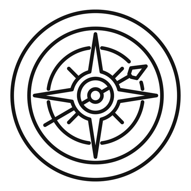 Compass exploration icon Outline compass exploration vector icon for web design isolated on white background