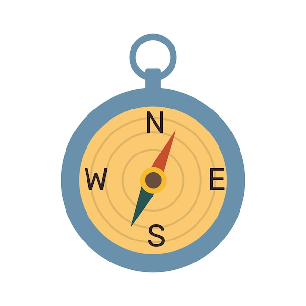 Compass for navigation and orientation Equipment for travel tourism exploration