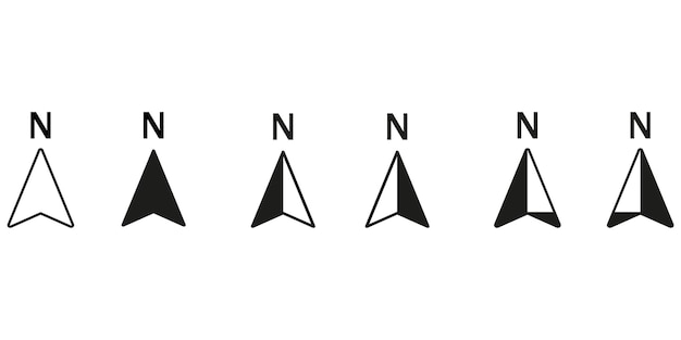 compass icons design template. illustration of northern icon with isolated vector style.