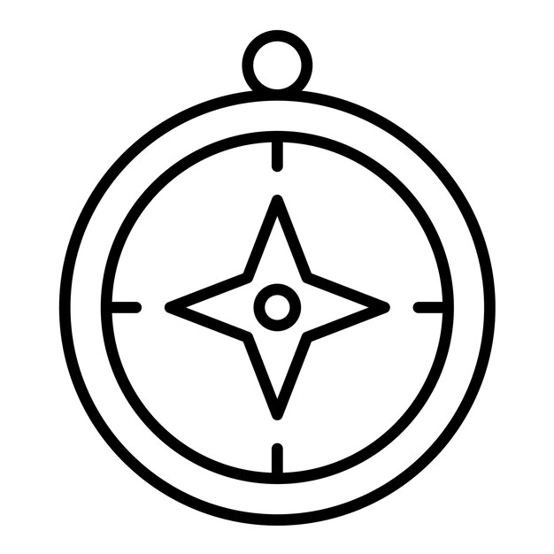 Compass Vector Illustration Style