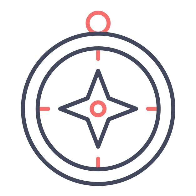 Compass Vector Illustration Style