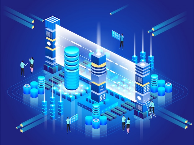 computation of big data center, information processing, database. internet traffic routing