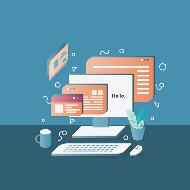 Computer background design