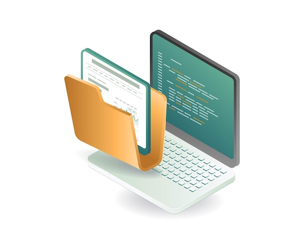 Computer development programmer data concept illustration
