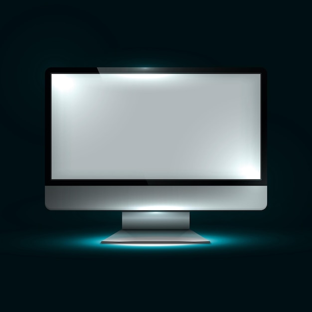 computer display. creative dynamic light element illustrations