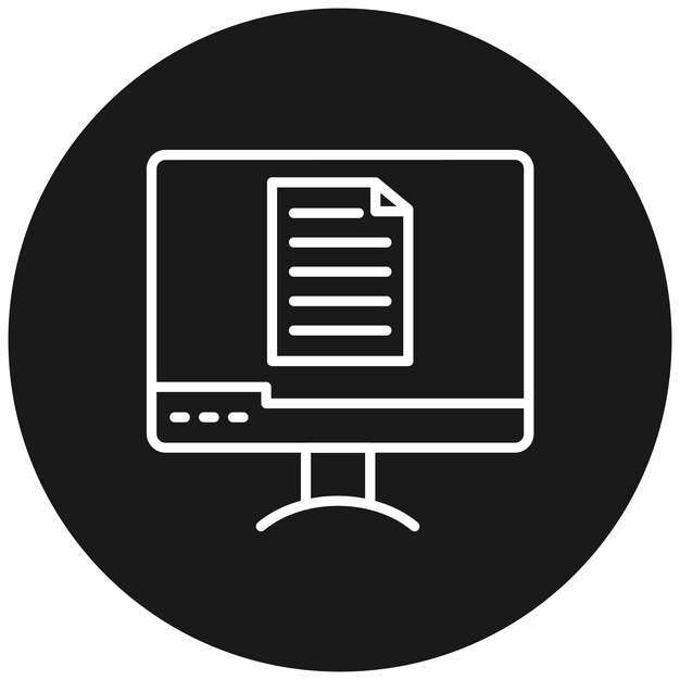 Computer File vector icon Can be used for Online Marketing iconset