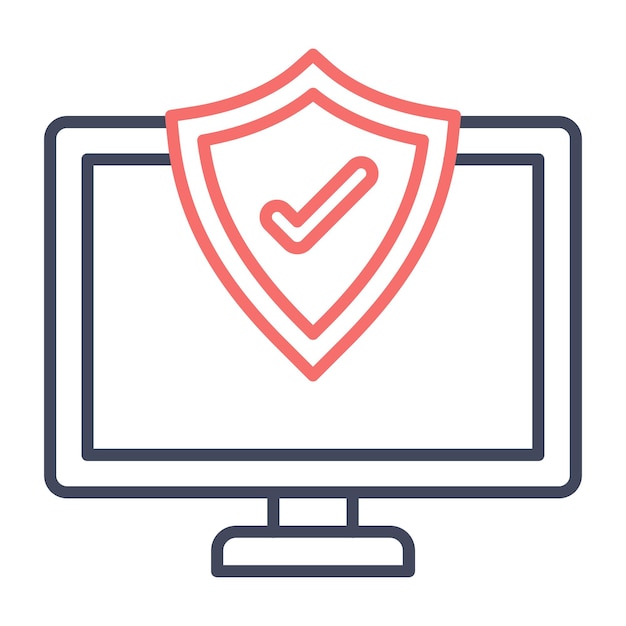 computer firewall vector illustration style