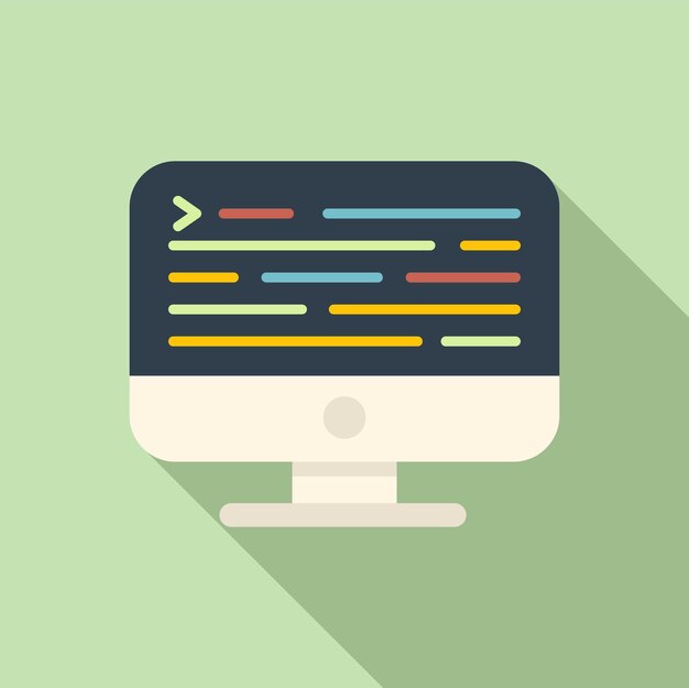 Computer fraud icon flat vector Virus error Antivirus data