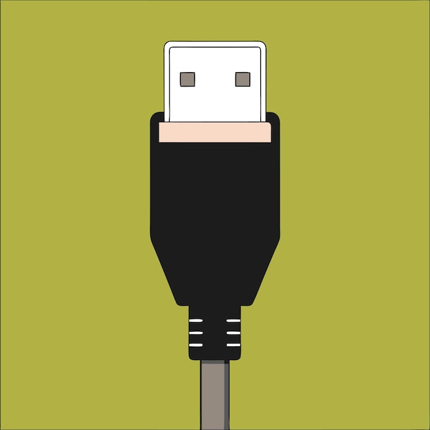 computer hardware components parts and devices featuring sata cable vector style design