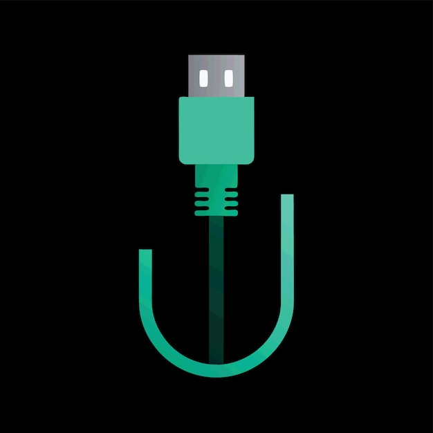 computer hardware components parts and devices featuring sata cable vector style design