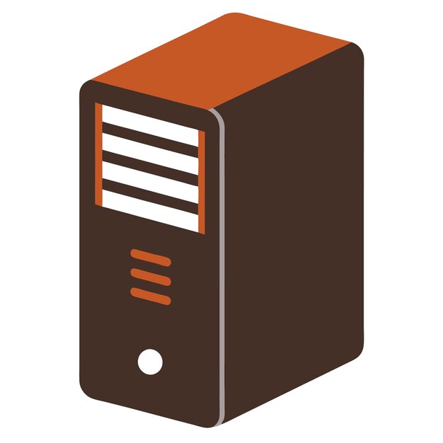 Computer Hardware Components Parts and Devices Featuring Storage Devices Vector Style Design