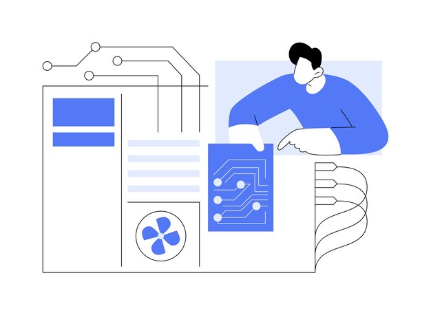 Computer hardware engineer isolated cartoon vector illustrations professional hardware engineer