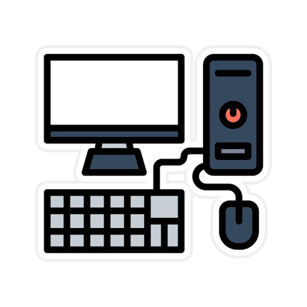 Computer icon vector image Can be used for Retro
