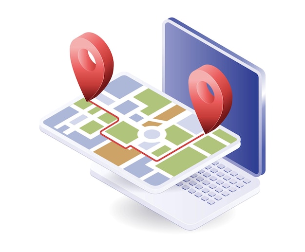 Computer location travel map application