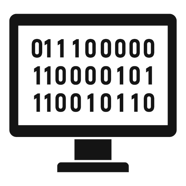 Computer machine learning icon Simple illustration of computer machine learning vector icon for web design isolated on white background