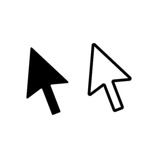 Computer mouse click cursor Cursor arrow flat icon for apps and websites