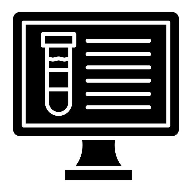Computer Science Glyph Solid Black Illustration