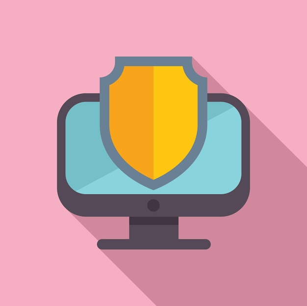 Computer security concept icon with shield