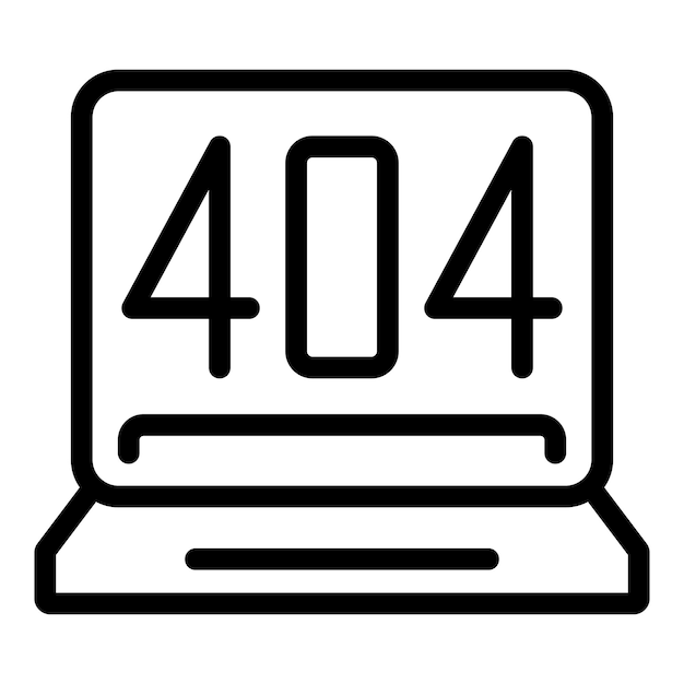 computer startup error icon outline vector system crash