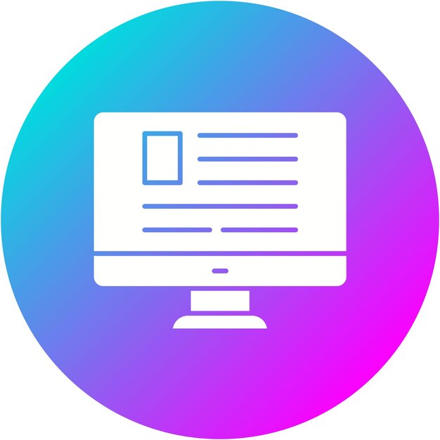 Computer vector icon Can be used for News and Media iconset