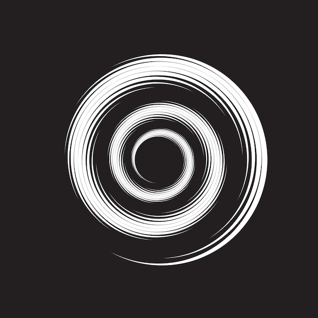 Concentric Circle Elements Backgrounds Abstract circle pattern Black and white graphics EPS