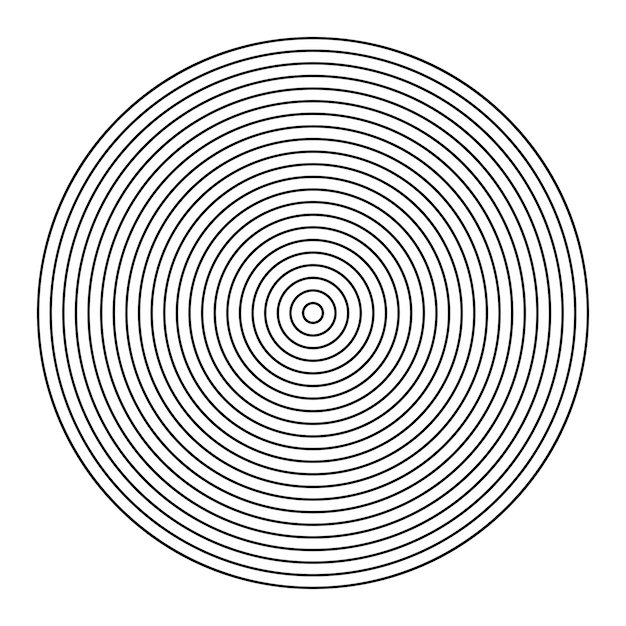 Concentric circle elements sound wave abstract geometric round design element abstract circle