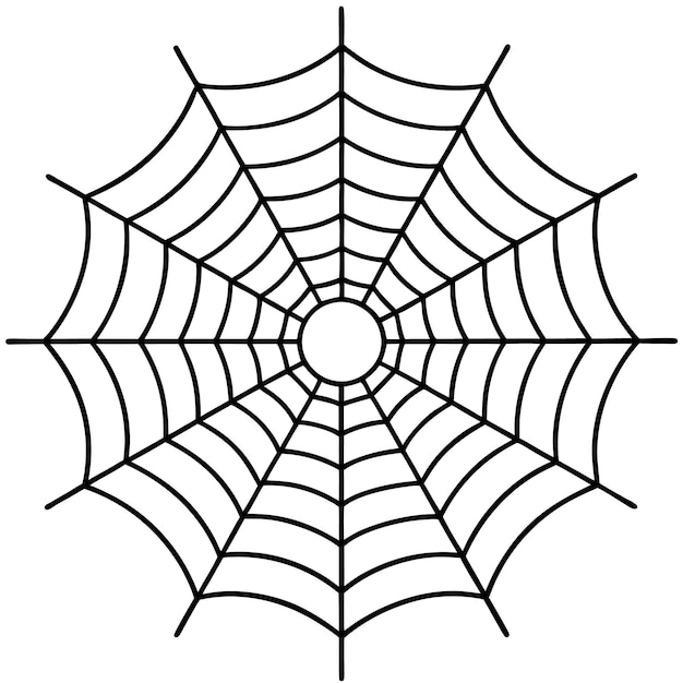 Concentric Web of Radial Lines Vector Art Design