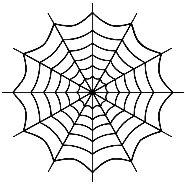 Concentric Web of Radial Lines Vector Art Design