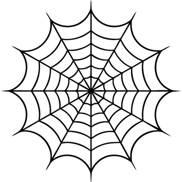 Concentric Web of Radial Lines Vector Art Design
