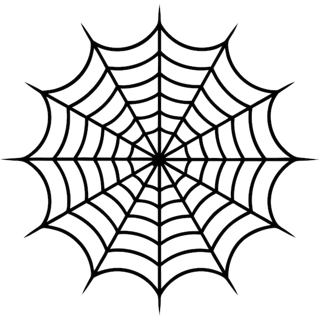 Concentric Web of Radial Lines Vector Art Design