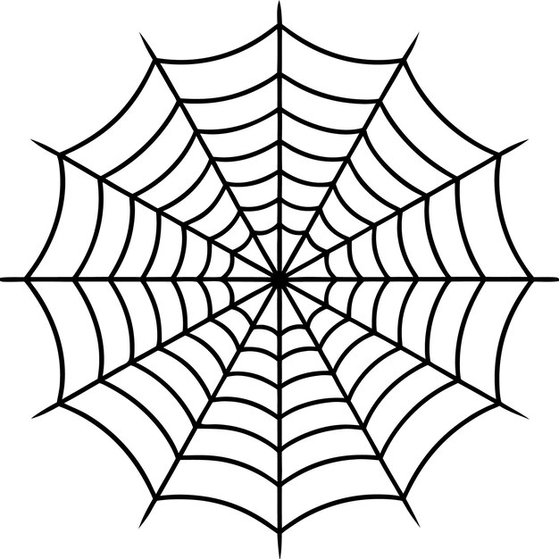 Concentric Web of Radial Lines Vector Art Design