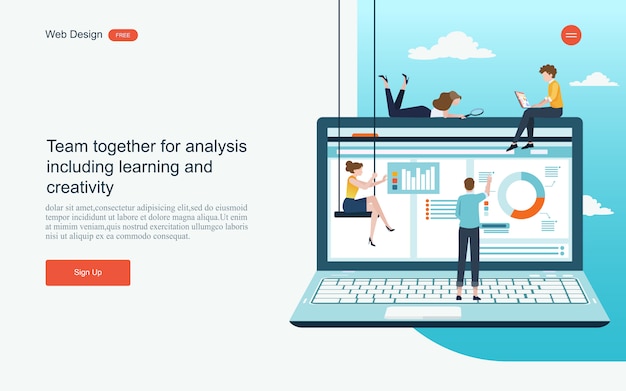  concept for digital marketing,analysis and development.