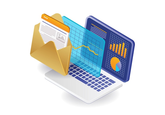 Concept illustration of analyzing technology development data