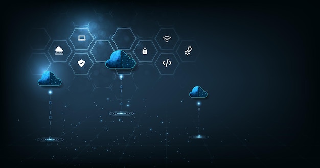 Concept of Cloud computing security technology background