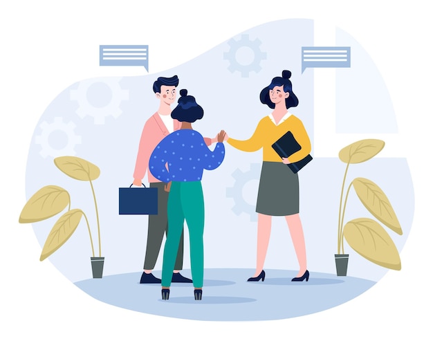 Concept of happy colleagues