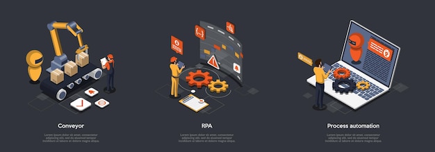 concept of process automation with high technology and programming.