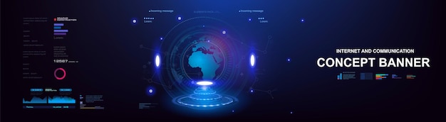 Conceptual background of pewter information technology and investment finance defense system Bainari Vector illustration