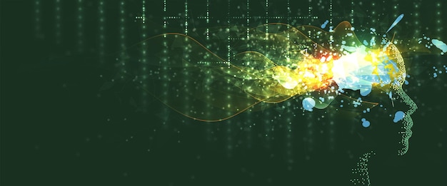 Conceptual technology illustration of artificial intelligence