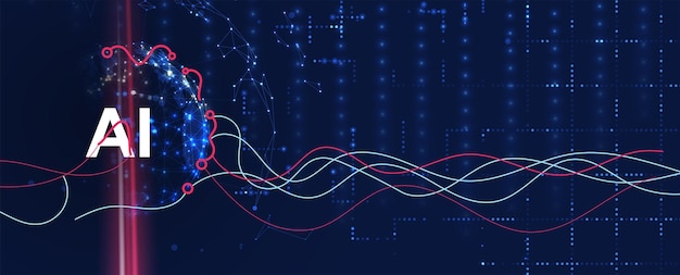 Conceptual technology illustration of artificial intelligence