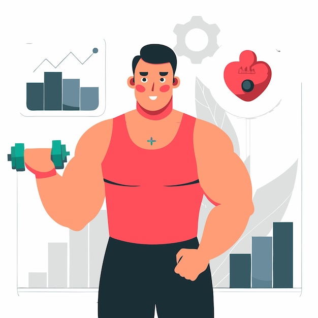 Conceptual Visualization of Fitness Statistics Monitoring and Tracking