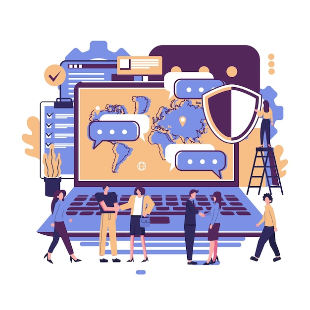 conclusion beetwen two people conclusion and negotiation transaction flat illustration