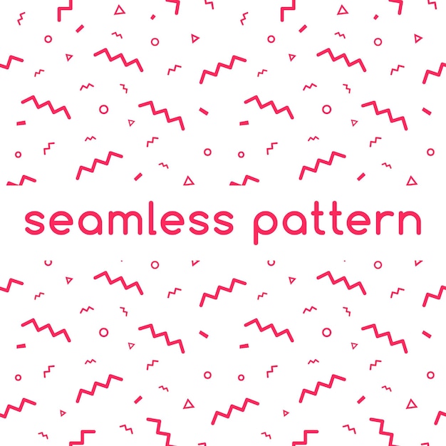 Confetti vector pattern in pink color