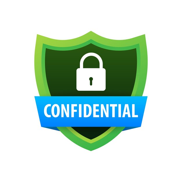Confidential grunge vector icon Badge or button for commerce website Vector stock illustration