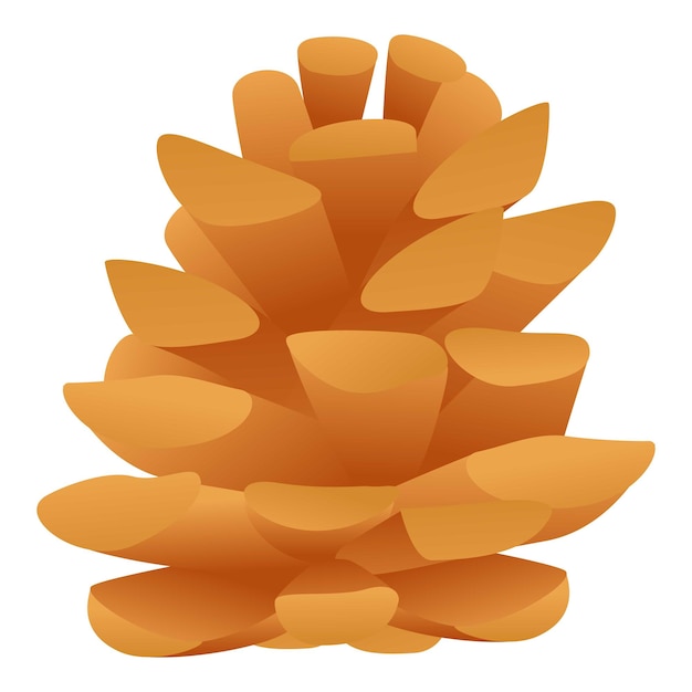 Coniferous cone icon Cartoon of coniferous cone vector icon for web design isolated on white background