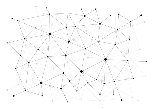 Connected dots connection abstract design